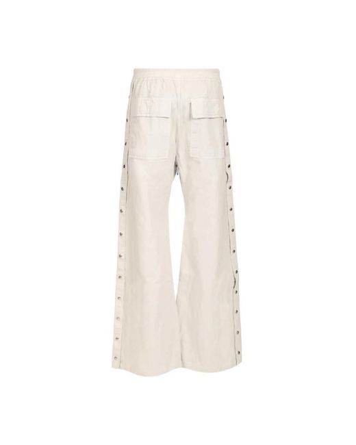 Rick Owens Natural Wide Trousers for men