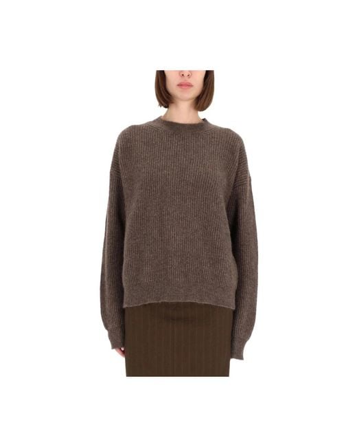 Uma Wang Brown Round-Neck Knitwear