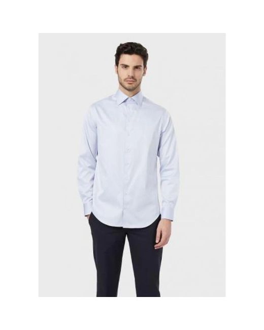Emporio Armani Blue Formal Shirts for men