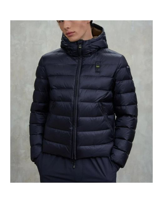 Down Jackets Blauer de hombre de color Blue