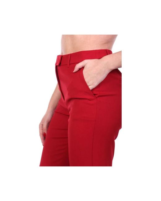 Marella Red Slim-Fit Trousers