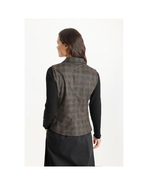iN FRONT Jassen ,Bruin ,Nete Vest in het Black