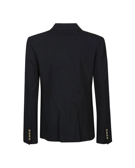 Michael Kors Jassen ,Zwart ,Zwarte Dubbel Breasted Revers Blazer in het Black
