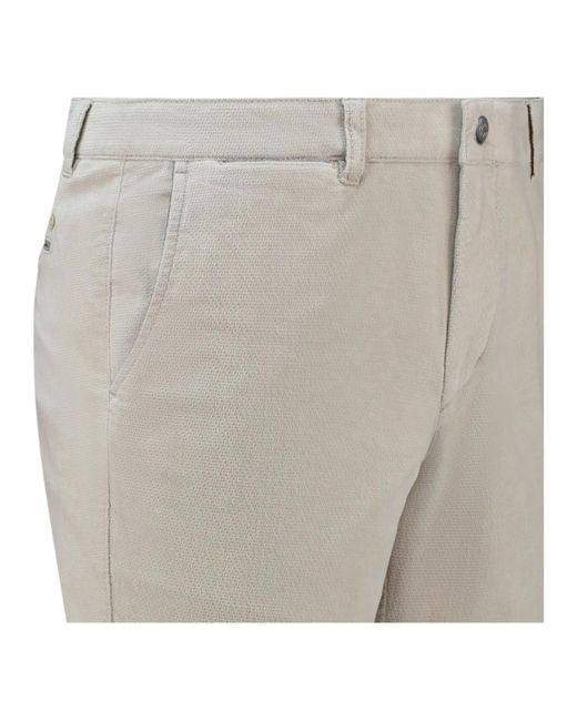 Com4 Broeken ,Leer Chino in het Gray voor heren
