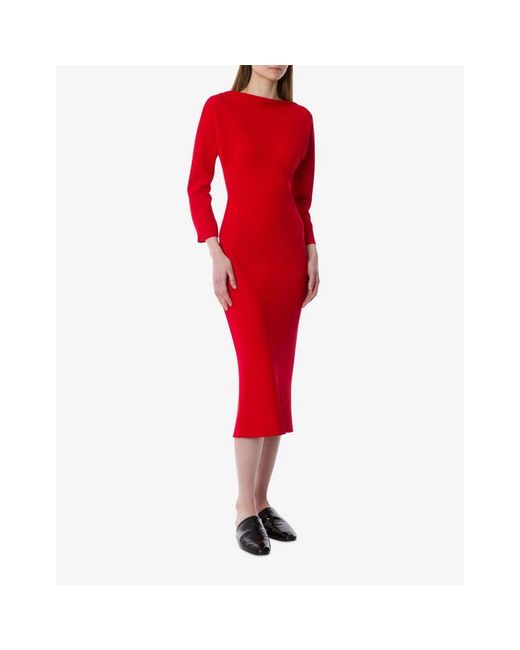 Alberta Ferretti Red Midi Dresses