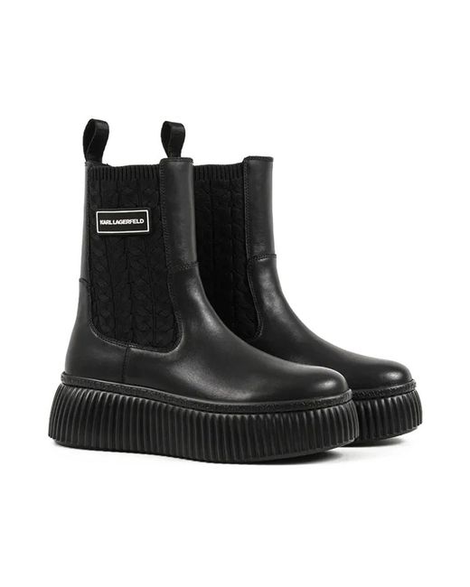 Karl Lagerfeld Black Chelsea Boots