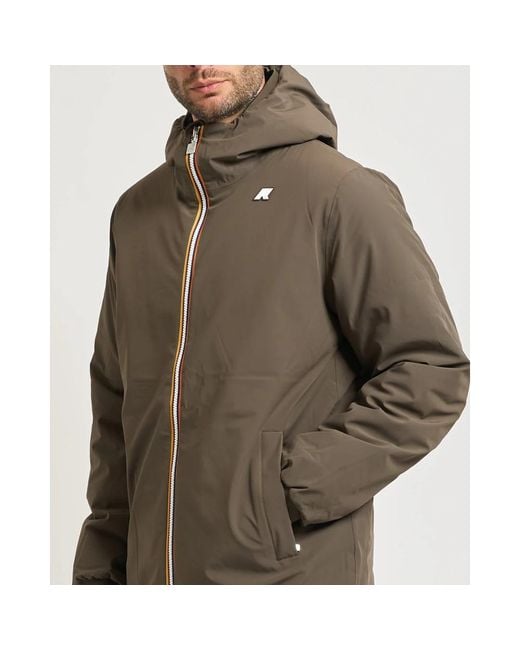 K-Way Single-Breasted Coats in het Brown voor heren