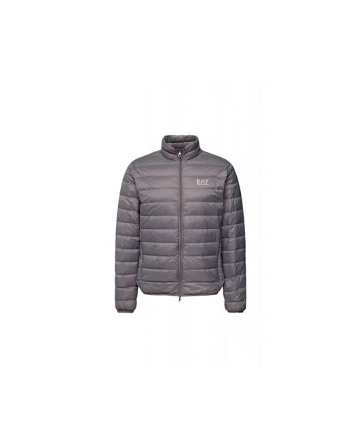 EA7 Gray Down Jackets for men