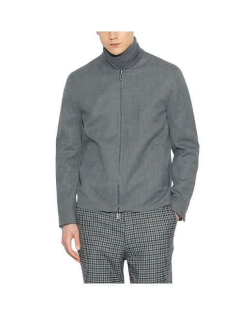 Paolo Pecora Gray Bomber Jackets for men