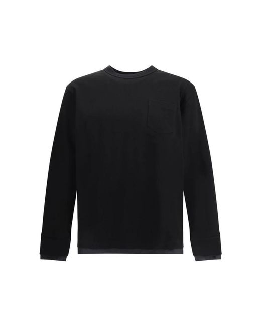 Long Sleeve Tops di Sacai in Black da Uomo