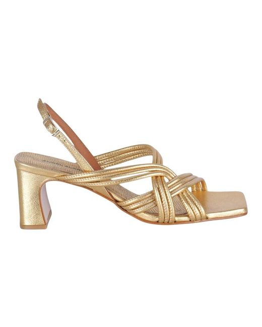 Angel Alarcon Metallic High Heel Sandals