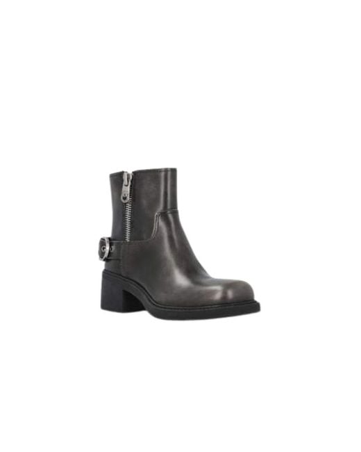 Pinko Gray Heeled Boots