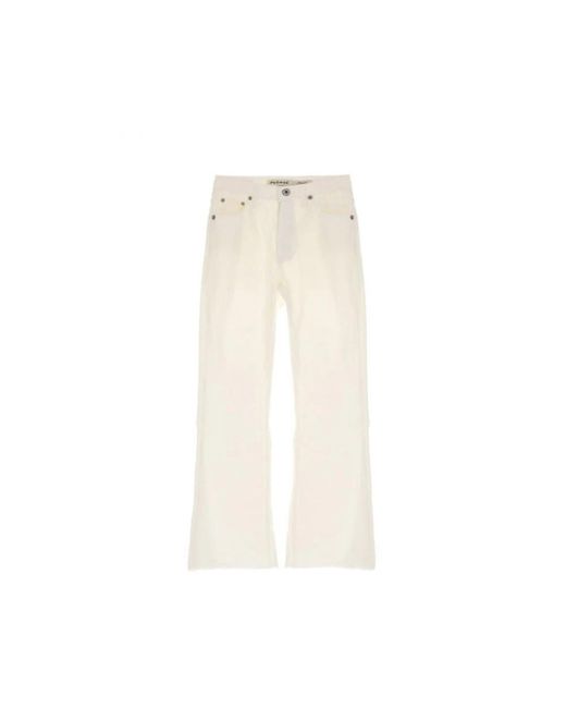 Please White Straight Trousers
