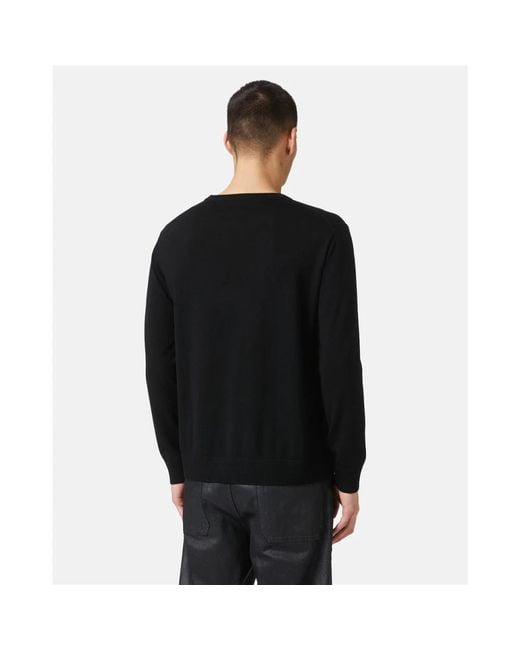 Crew-neck sweater with logo di Iceberg in Black da Uomo