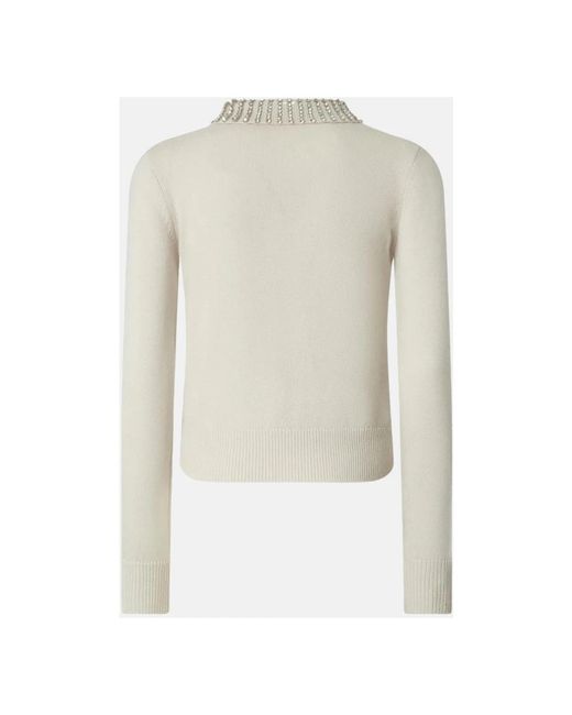 Pinko Blend Strass Gebreide Kleding in het White