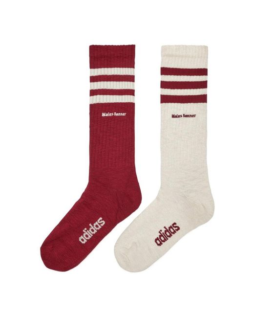 Adidas Gestreifte socken bi-pack in zwei farben in Red für Herren