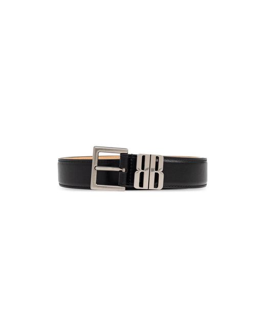 Balenciaga Bb Edit Ledergürtel in Black für Herren