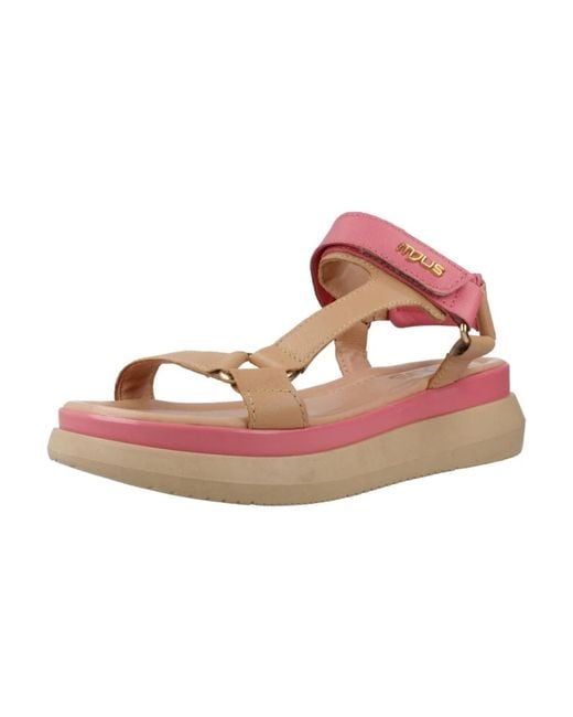 Mjus Schoenen ,Roze ,Plateau Sandalen in het Pink