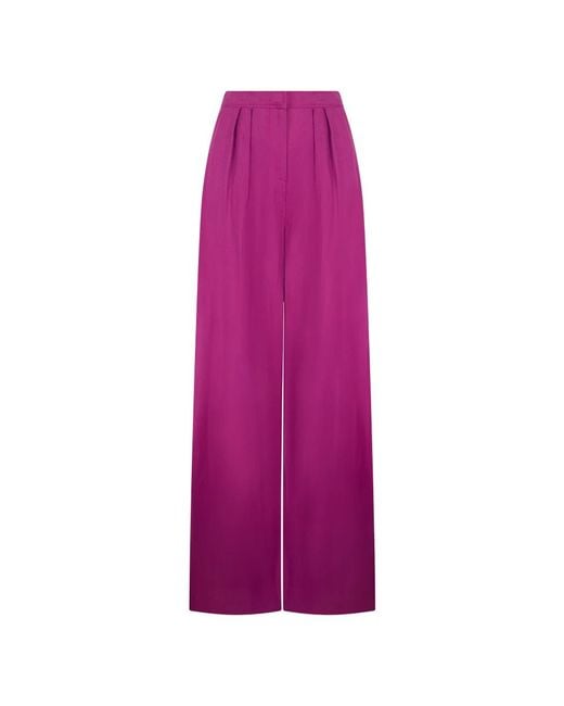 Alberta Ferretti Purple Wide Trousers