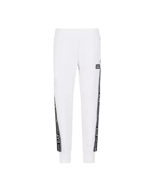 EA7 White Sweatpants for men