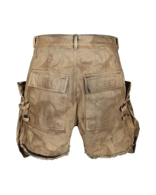Rick Owens Natural Denim Shorts for men