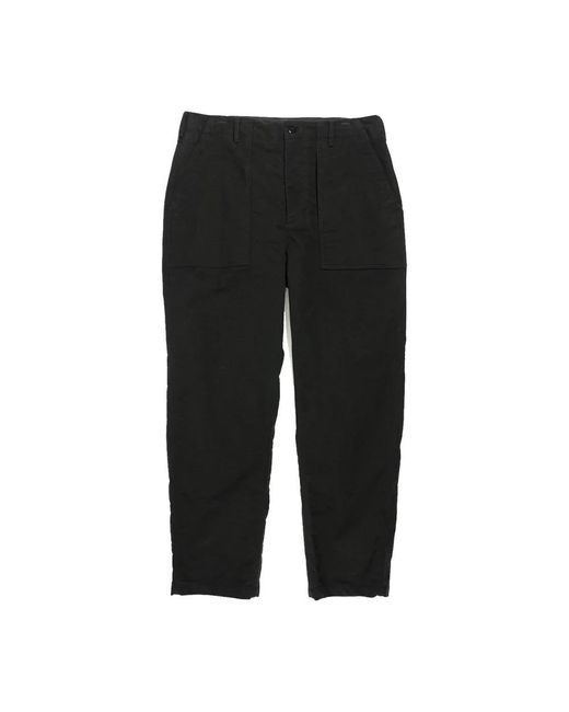 Engineered Garments Black Straight Trousers for men