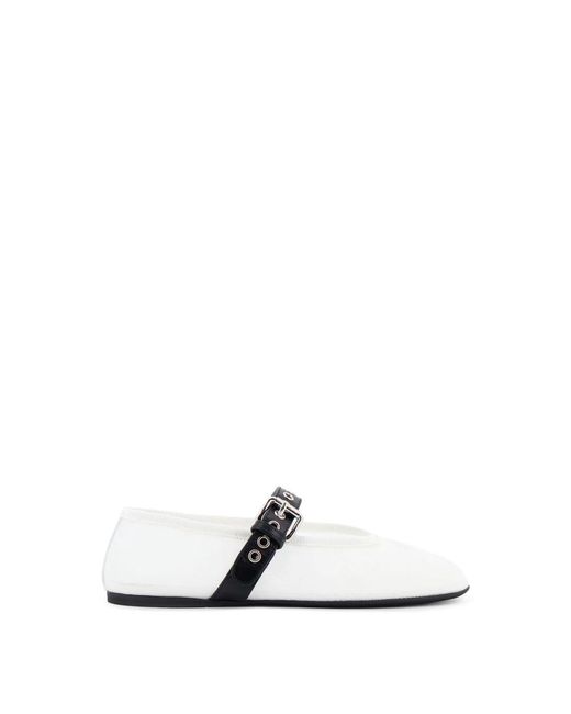 Miu Miu White Ballerina Shoes