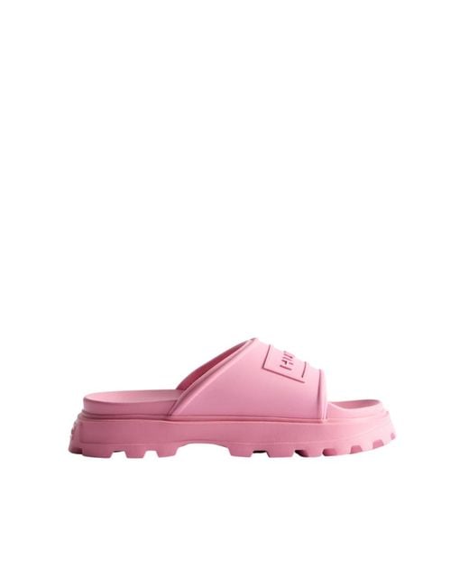 Hunter Schoenen ,Roze ,Zomer Slip-On Flip Flops in het Pink