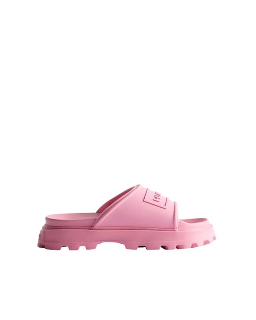 Hunter Schoenen ,Roze ,Zomer Slip-On Flip Flops in het Pink