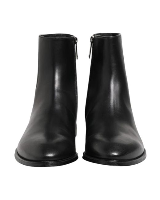 Dolce & Gabbana Black Ankle Boots for men
