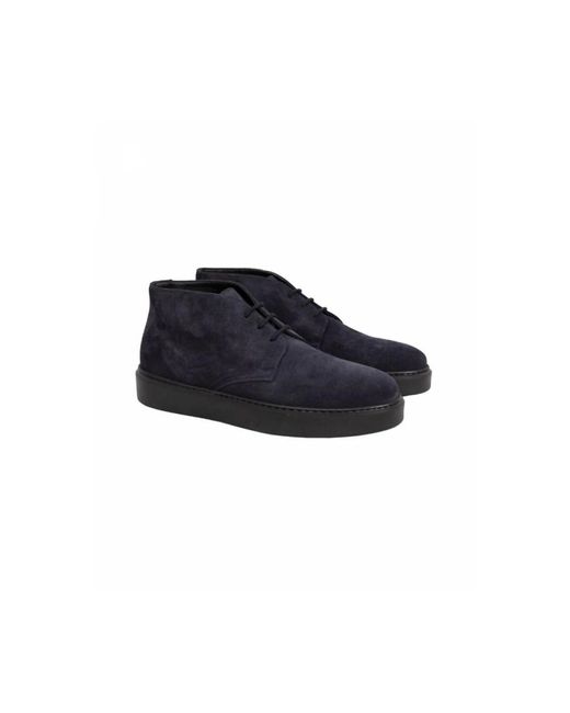 Doucal's Blue Lace-Up Boots for men