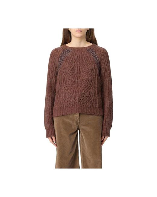 Liu Jo Brown Mohair Pullover Sweater