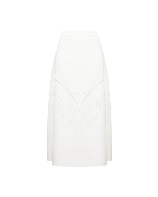 Chloé White Midi Skirts