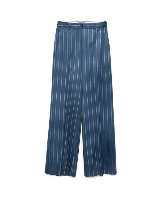 Ermanno Scervino Blue Blaue palazzo hose mit nadelstreifen
