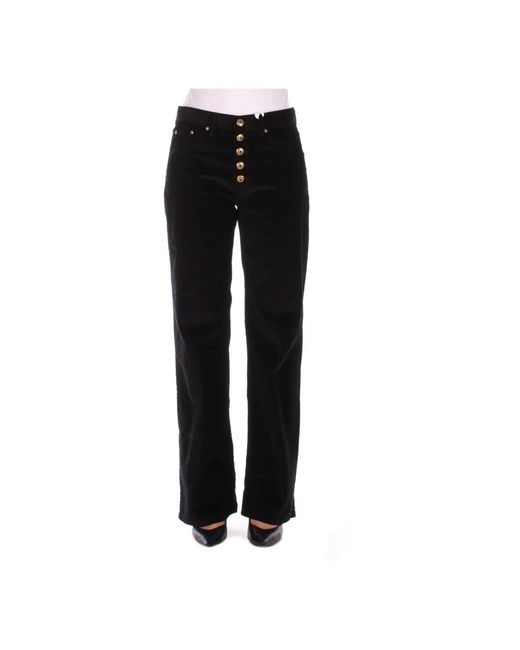 Dondup Black Straight Trousers