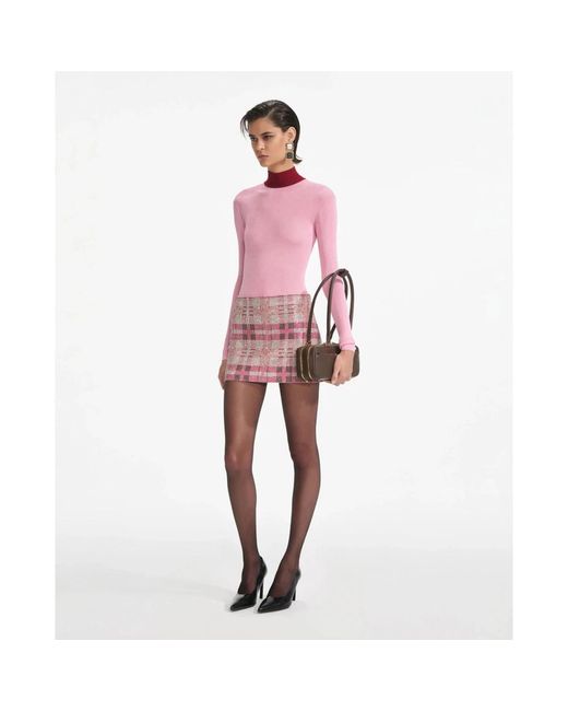 Self-Portrait Pink Turtlenecks