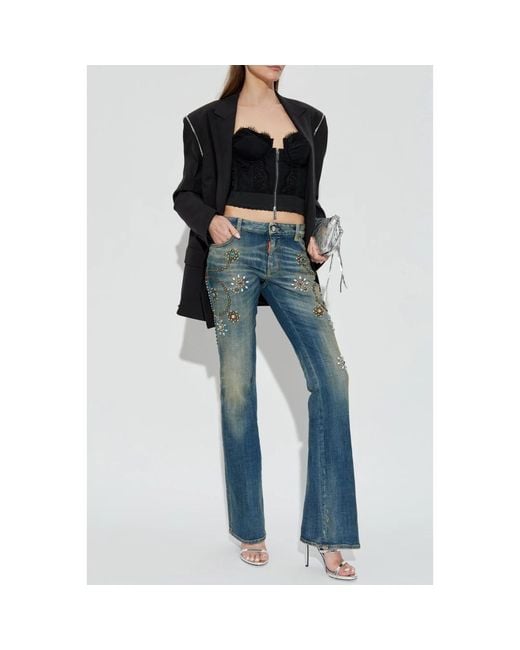 DSquared² Blue Boot-Cut Jeans