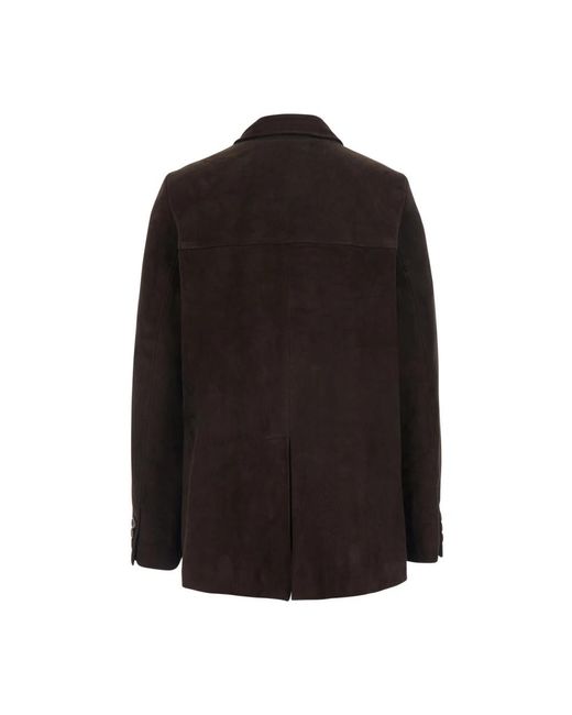 Leather Jackets Semicouture de color Black
