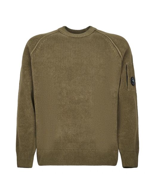 C P Company Green Round-Neck Knitwear for men