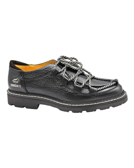 Doucal's Dunkelbraune schnürschuhe eleganter stil in Black für Herren