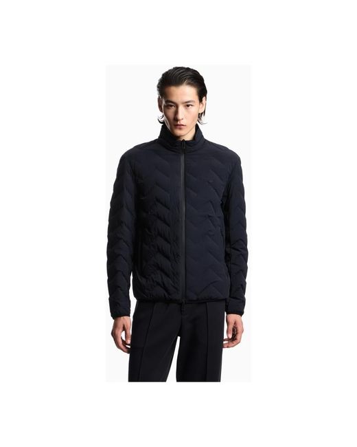 Emporio Armani Blue Winter Jackets for men