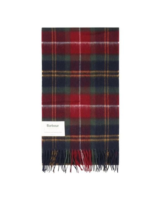 Barbour Red Winter Scarves for men
