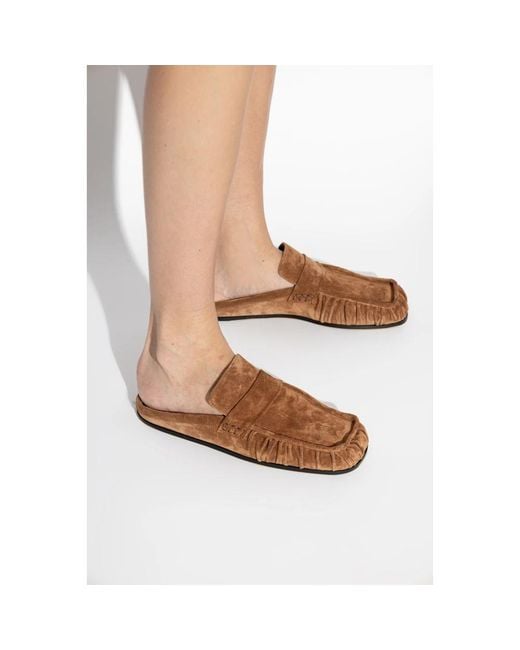 Jil Sander Brown Mules