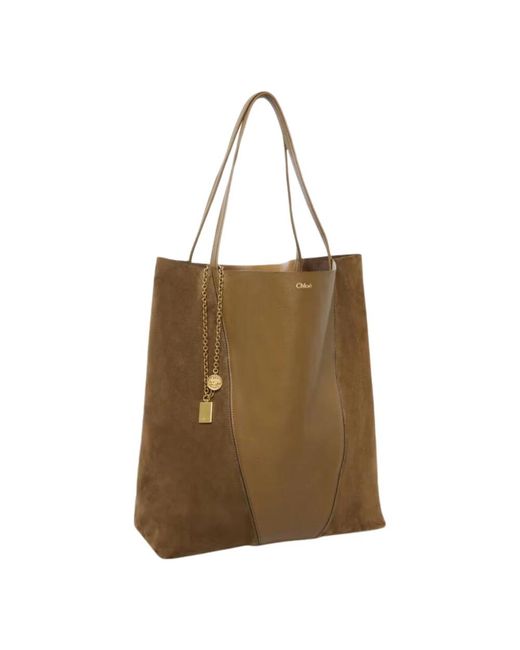 Chloé Brown Spin Tote