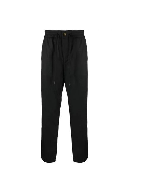 Versace Jeans Couture Black Straight Trousers for men