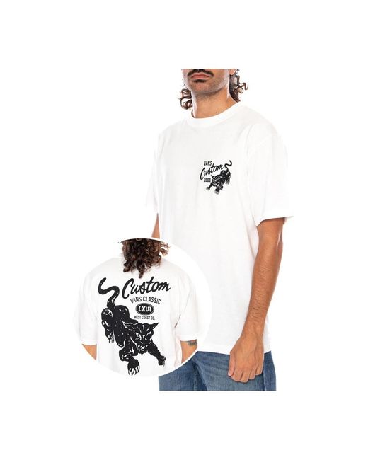 Vans Custom Cat Ss Tee in White für Herren