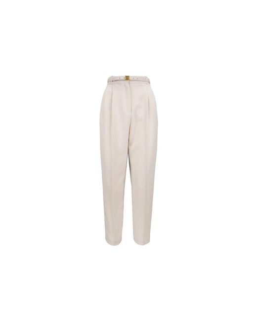 Elisabetta Franchi Natural Tapered Trousers