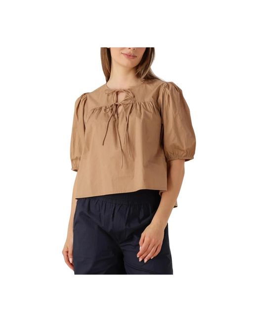 RUBY TUESDAY Overhemden ,Bruin ,Ibene Blouse Charm in het Blue