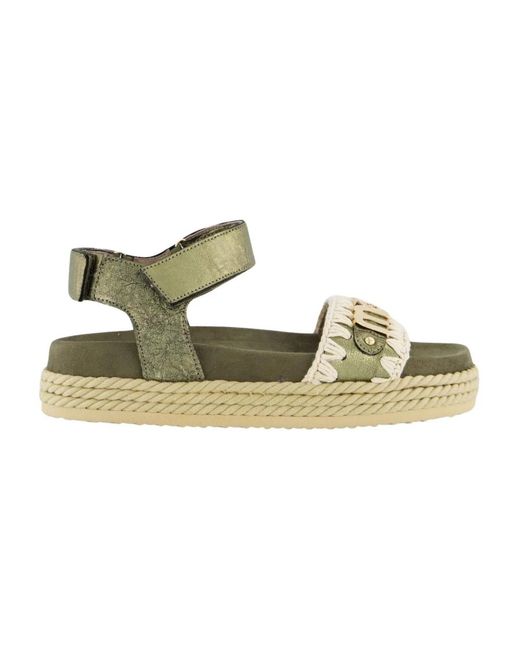 Flat Sandals di Mou in Metallic