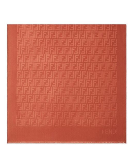 Fendi Accessoires ,Rood ,Ff Stole in het Orange